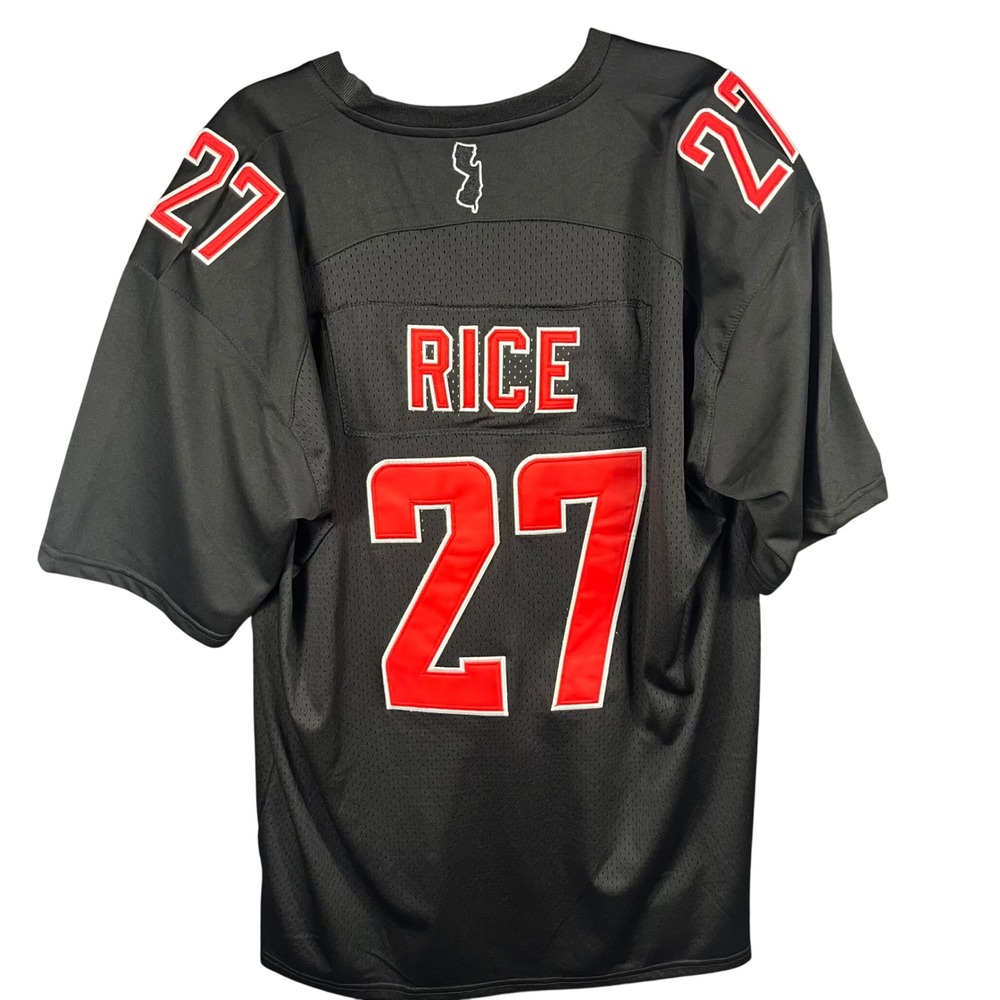 Adidas Rutgers Jersey Mens Large Black Ray Rice 27 Football Mesh NCAA